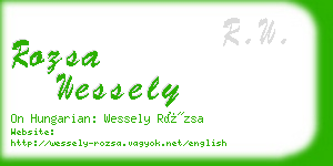 rozsa wessely business card